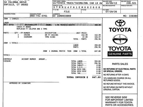 Used 2014 Toyota Tacoma 4x4 Double Cab w/ SR5 Package image 12