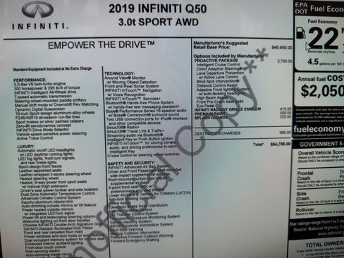 Used 2019 INFINITI Q50 Sport w/ Proactive Package image 21