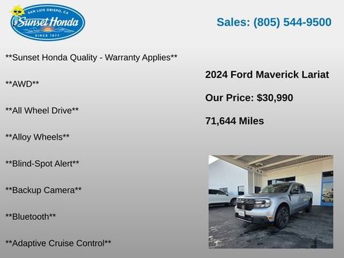 Used 2024 Ford Maverick Lariat w/ Black Appearance Package AWD/4WD image 5