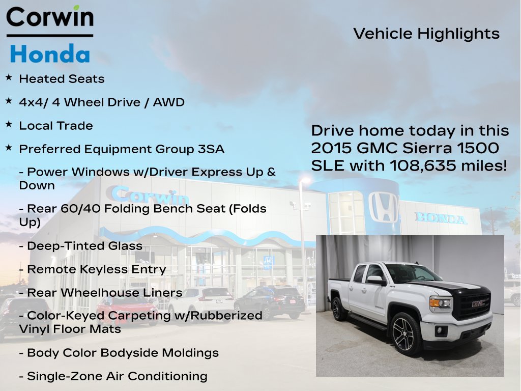 Used 2015 GMC Sierra 1500 SLE w/ Carbon-22 Edition AWD/4WD image 7