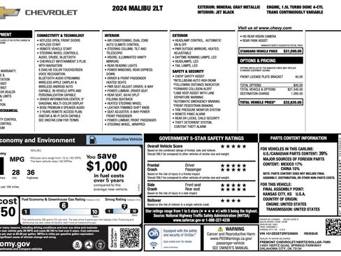 Used 2024 Chevrolet Malibu LT FWD image 5