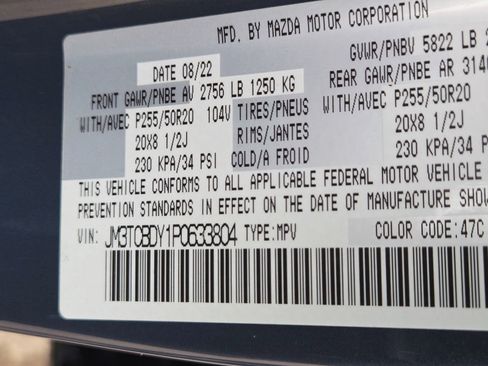 Certified 2023 MAZDA CX-9 Carbon Edition AWD/4WD image 33