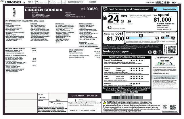 Used 2021 Lincoln Corsair AWD w/ Premium Package image 41