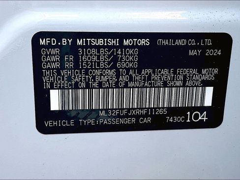 New 2024 Mitsubishi Mirage G4 ES image 12