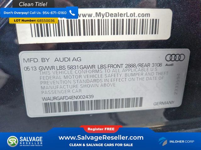 Used 2014 Audi A8 L 3.0T AWD/4WD image 16