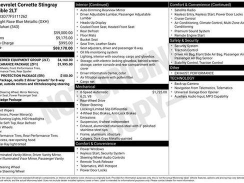 Used 2015 Chevrolet Corvette Stingray Convertible w/ 2LT Preferred Equipment Group image 11