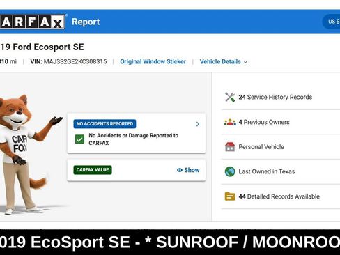 Used 2019 Ford EcoSport SE FWD image 9