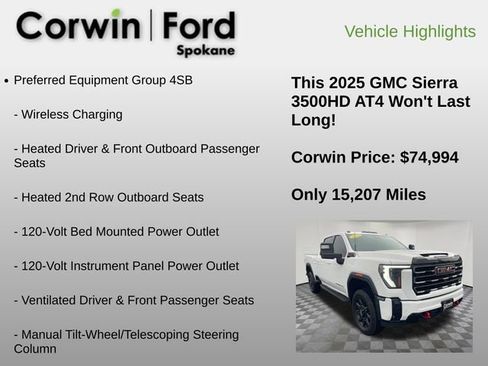 Used 2025 GMC Sierra 3500 AT4 w/ AT4 Premium Plus Package image 18