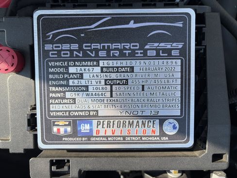 Used 2022 Chevrolet Camaro SS image 2