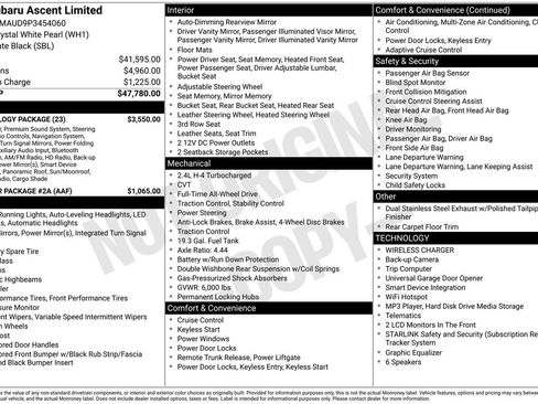 Used 2023 Subaru Ascent Limited w/ Technology Package AWD/4WD image 5