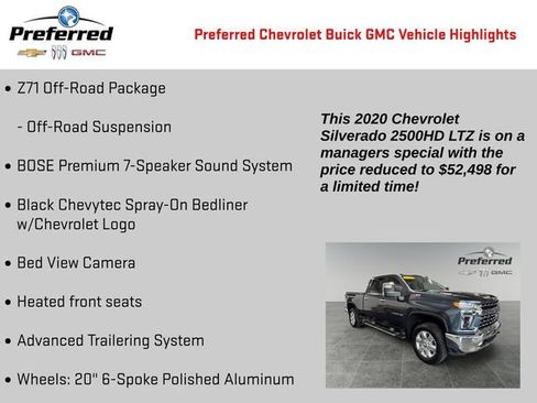 Certified 2020 Chevrolet Silverado 2500 LTZ w/ LTZ Plus Package AWD/4WD image 4