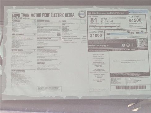 New 2025 Volvo EX90 Ultra image 20
