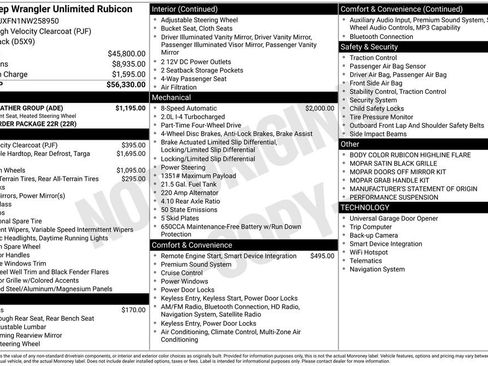 Used 2022 Jeep Wrangler Unlimited Rubicon w/ Cold Weather Group AWD/4WD image 13