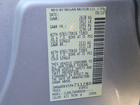 Used 2015 Nissan Frontier SV AWD/4WD image 62