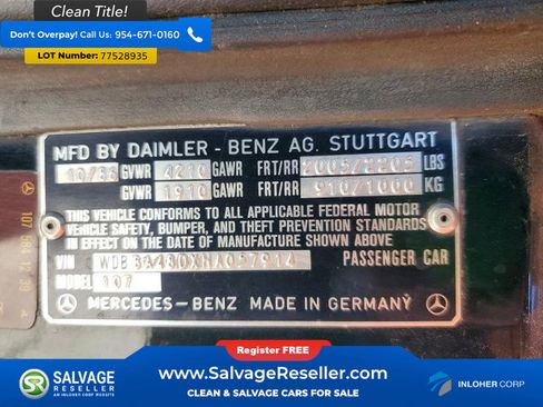 Used 1987 Mercedes-Benz 560 SL image 16