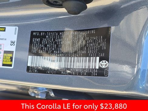 Used 2026 Toyota Corolla LE FWD image 40