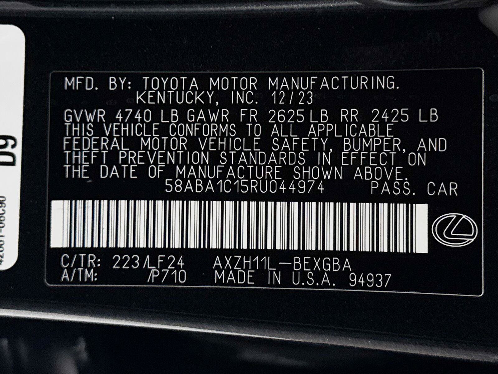 Used 2024 Lexus ES 300h F Sport w/ Accessory Package (Z1) FWD image 40