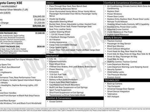 Used 2024 Toyota Camry XSE w/ Navigation Package FWD image 10