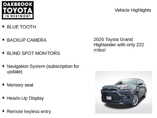 Certified 2026 Toyota Grand Highlander AWD image 6