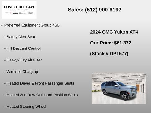 Used 2024 GMC Yukon AT4 w/ Technology Package AWD/4WD image 13