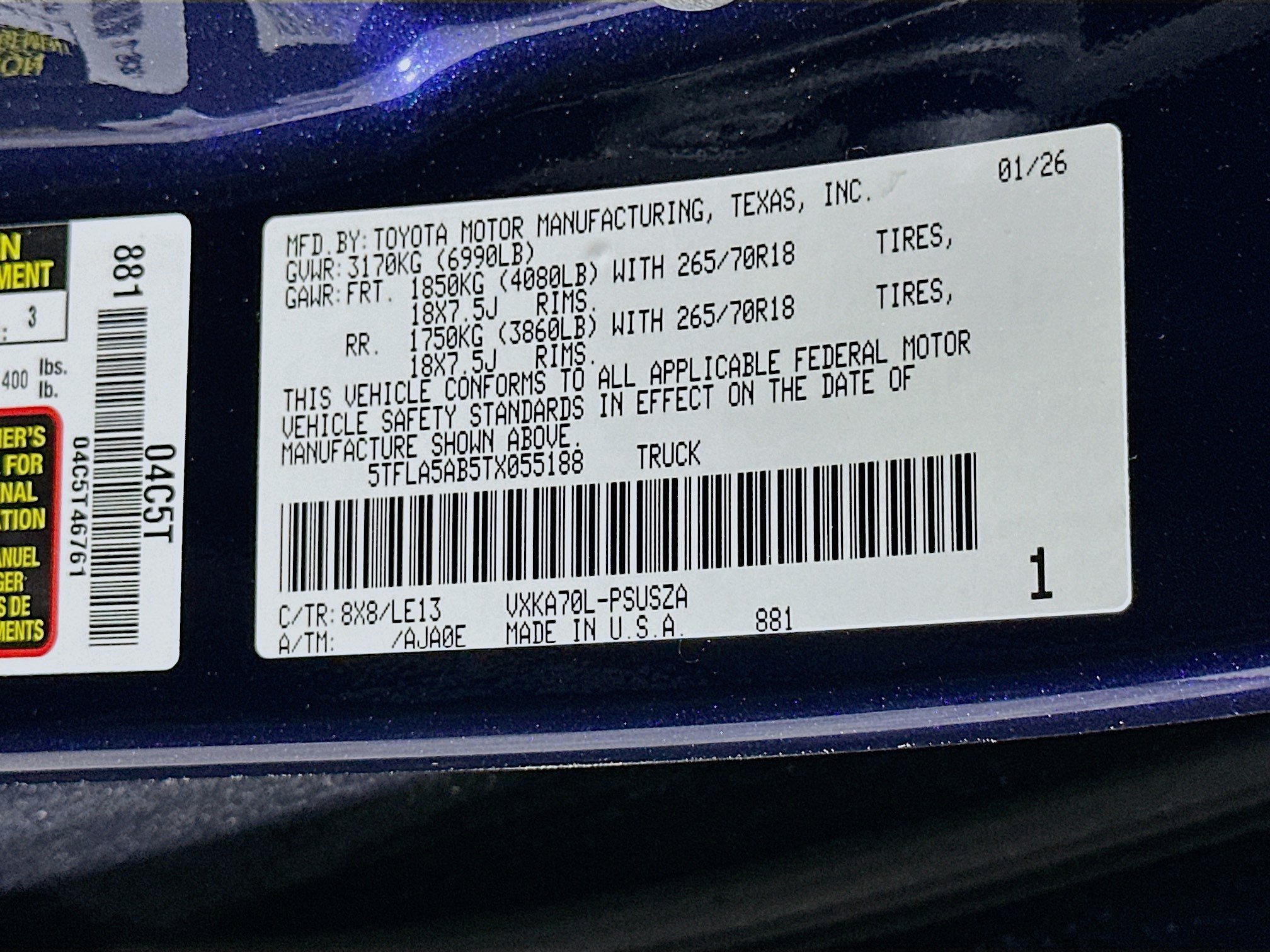 Used 2026 Toyota Tundra SR5 w/ SR5 Premium Package RWD image 12