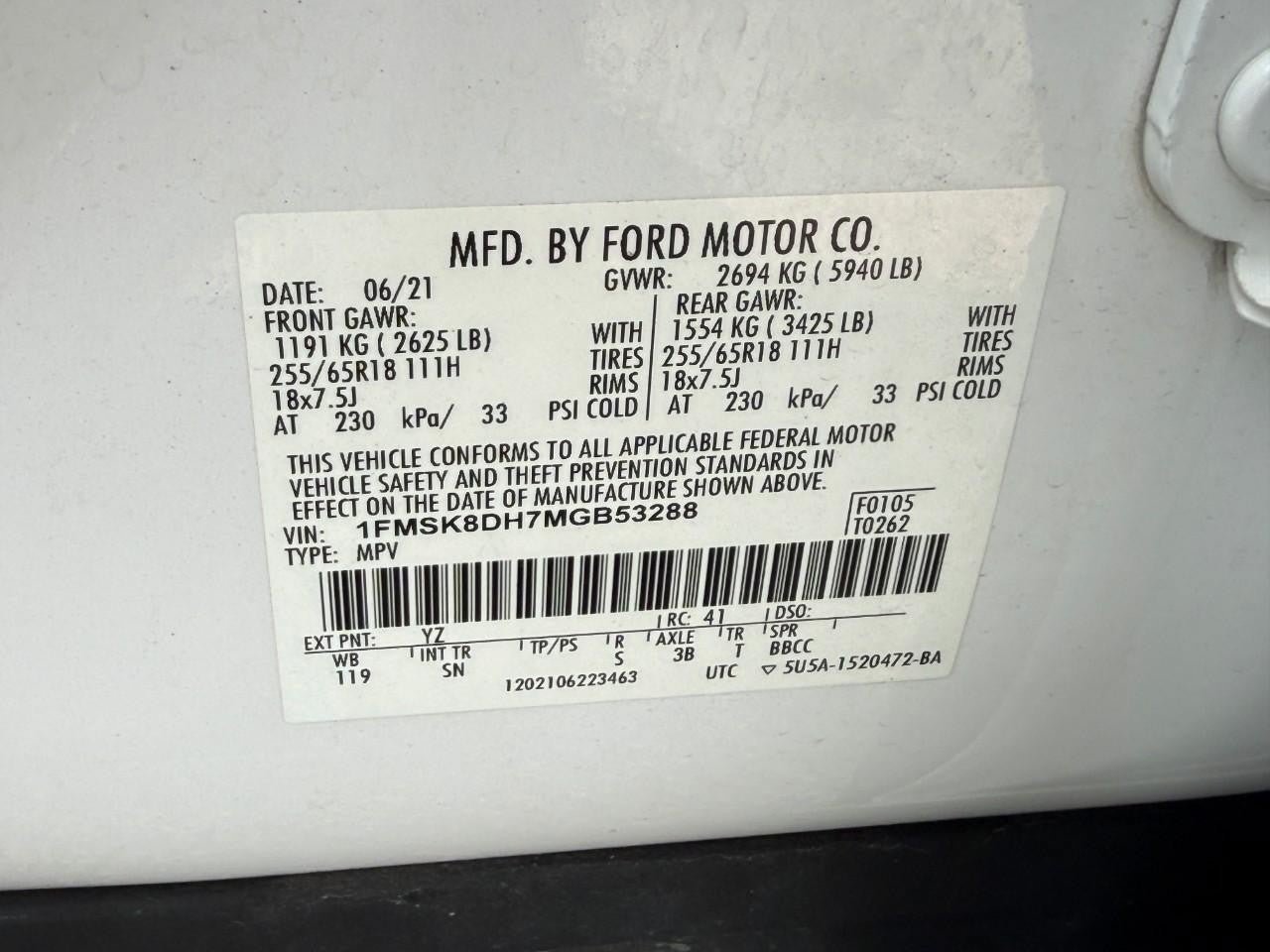 Used 2021 Ford Explorer XLT w/ Equipment Group 202A AWD/4WD image 27