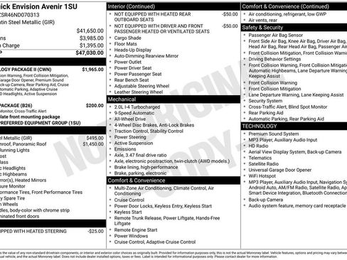 Used 2022 Buick Envision Avenir w/ Technology Package II AWD/4WD image 2