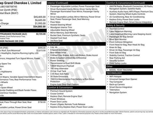 New 2025 Jeep Grand Cherokee L Limited w/ Black Appearance Package RWD image 5
