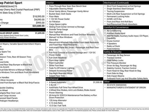 Used 2014 Jeep Patriot Sport w/ Power Value Group AWD/4WD image 13