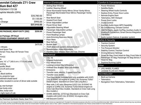 Used 2017 Chevrolet Colorado Z71 AWD/4WD image 12