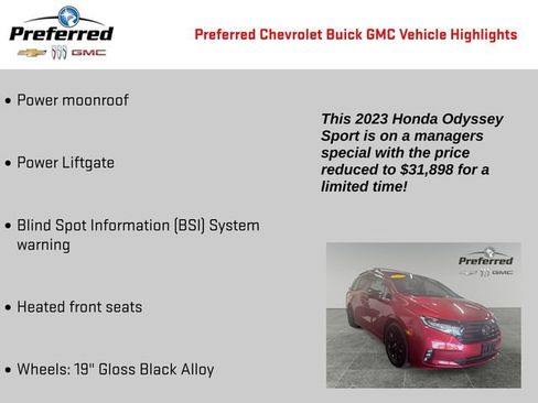 Used 2023 Honda Odyssey Sport image 2