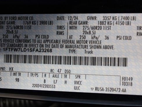 New 2025 Ford F150 Platinum w/ Equipment Group 702A High image 45