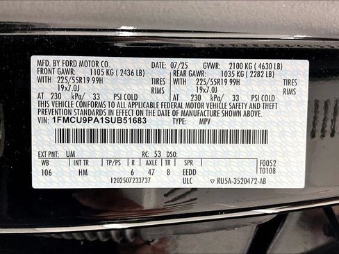 Certified 2025 Ford Escape ST-Line Elite AWD/4WD image 35