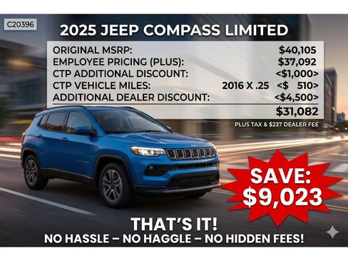 New 2025 Jeep Compass Limited w/ Sun & Sound Group AWD/4WD image 2