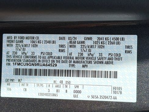 Certified 2024 Ford Escape Active AWD/4WD image 33