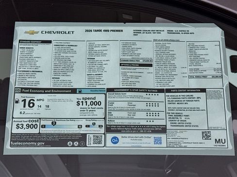 New 2026 Chevrolet Tahoe Premier image 21