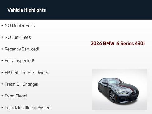 Used 2024 BMW 430i Gran Coupe w/ M Sport Package (Priority 1) RWD image 3