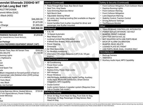 Used 2024 Chevrolet Silverado 2500 W/T w/ WT Convenience Package RWD image 12