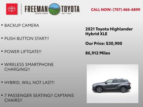 Used 2021 Toyota Highlander XLE FWD image 9