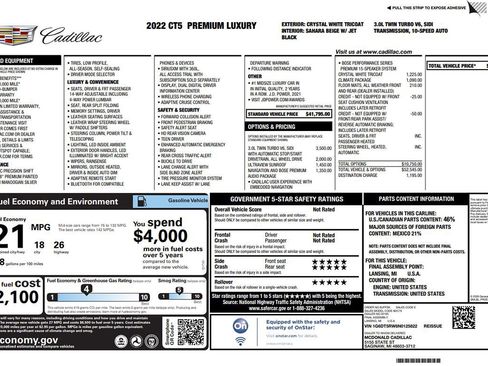Used 2022 Cadillac CT5 Premium Luxury AWD/4WD image 2