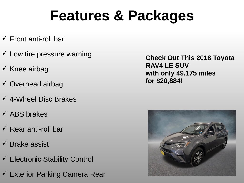 Used 2018 Toyota RAV4 LE w/ All Weather Liner Package AWD/4WD image 13