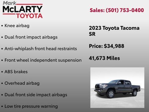 Certified 2023 Toyota Tacoma SR AWD/4WD image 30
