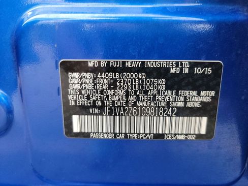 Used 2016 Subaru WRX STI Limited w/ Popular Package #1 AWD/4WD image 16
