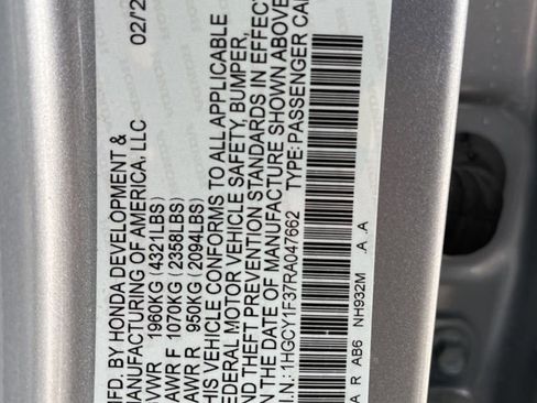 Certified 2024 Honda Accord EX image 10