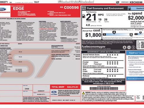 Used 2019 Ford Edge ST w/ Convenience Package AWD/4WD image 39