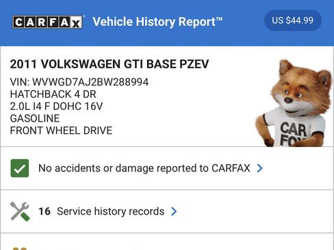 Used 2011 Volkswagen GTI 4-Door image 2