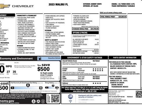 Used 2023 Chevrolet Malibu LS FWD image 2