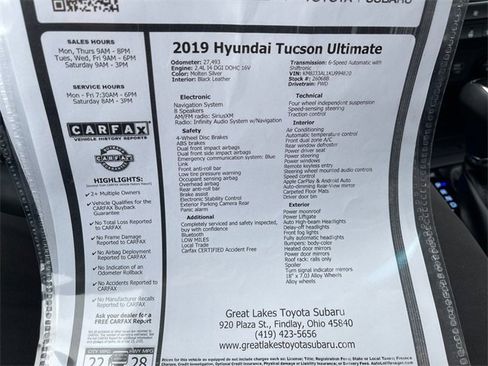 Used 2019 Hyundai Tucson Ultimate image 28