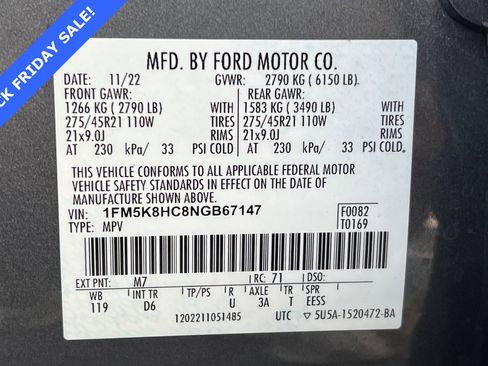 Used 2022 Ford Explorer Platinum w/ Equipment Group 601A image 30