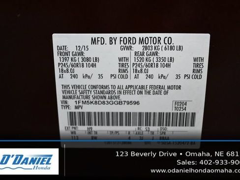 Used 2016 Ford Explorer XLT w/ Equipment Group 202A AWD/4WD image 49